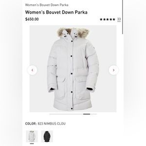 HELLY HANSEN Women’s Bouvet Down Parka. XS, New. 2022 Version. $650 retail.